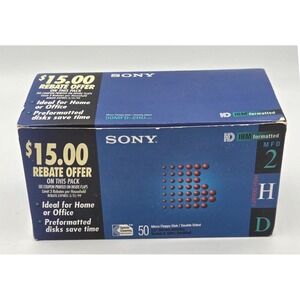 Vintage Sony 3.5" High-Density Floppy Disks (NIB but 49 out‎ of 50)